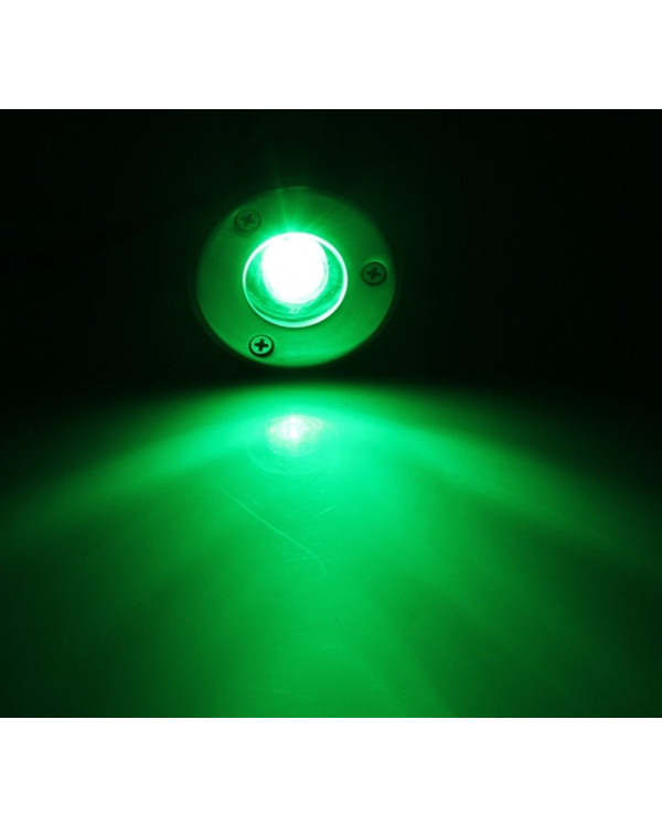 Грунтовый светильник LED 1Вт IP67 GR-1w-220vg Зеленый