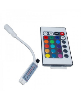 Мини-Контроллер RGB ИК с ПДУ (24кн) led-ir24-rgb-mini 12В 6А