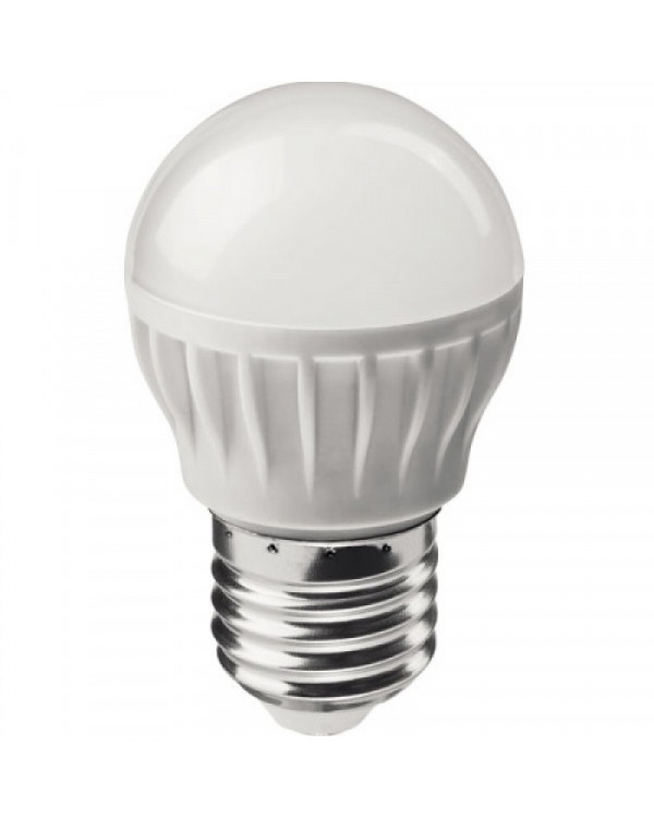 Светодиодная лампа 6Вт шар 2700К тепл.белый E27 450лм 176-264В ОНЛАЙТ