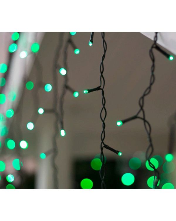Уличная LED гирлянда "Бахрома" 3х0,6м ПВХ LED-BM-160-3x0,6-g Зеленый