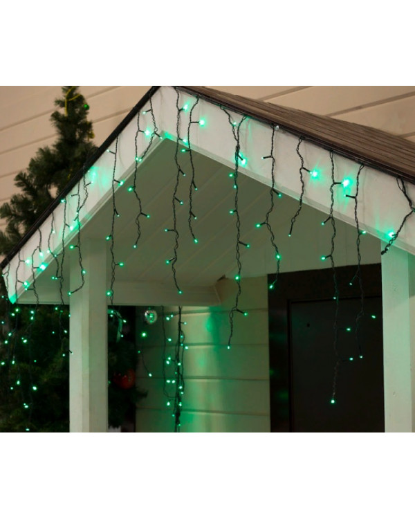 Уличная LED гирлянда "Бахрома" 3х0,6м ПВХ LED-BM-160-3x0,6-g Зеленый